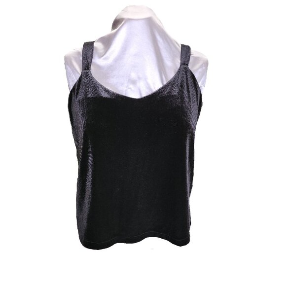*New Low Price!** Black Velvet Stretch Tank Top - Picture 2 of 9